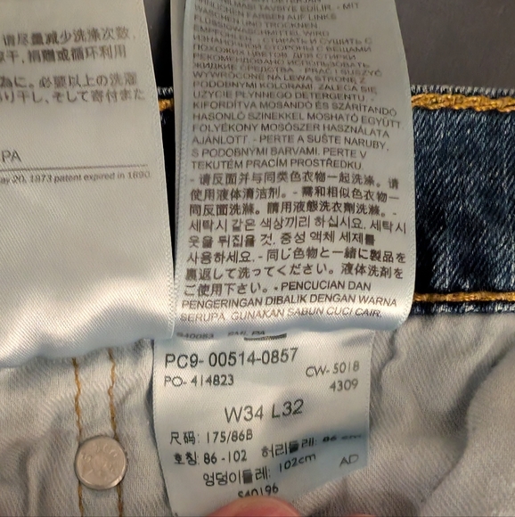 Levi's 514 34" x 32" - Picture 3 of 3